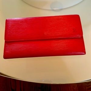 Red epi Louis Vuitton wallet